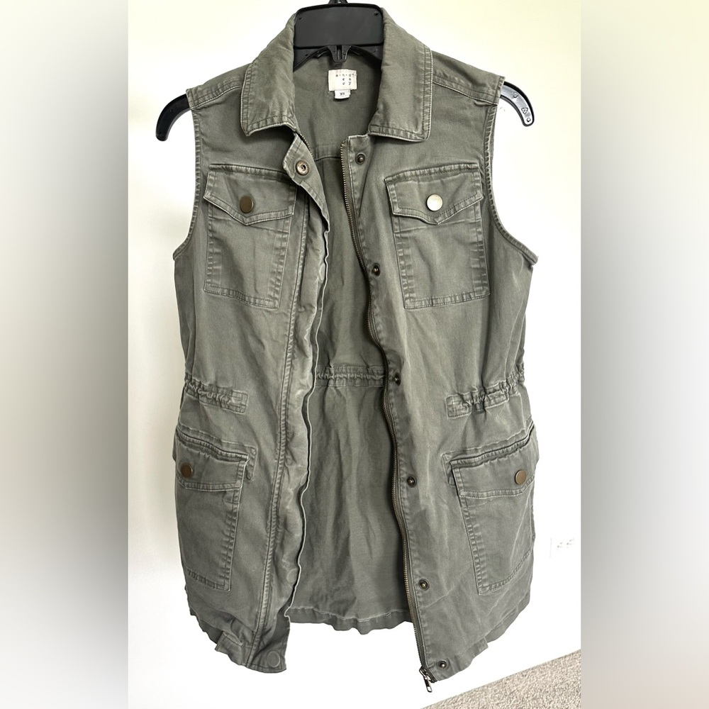 A New Day Women's Olive Green Utility Vest, Size XS